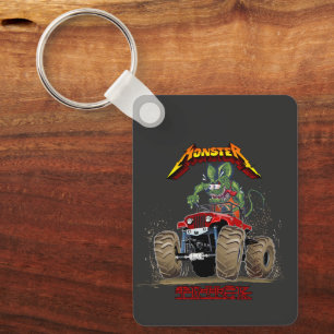 Cartoon monster truck keychain