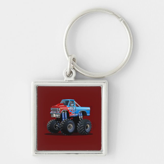 Cartoon monster truck keychain (Front)