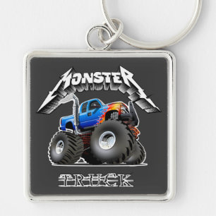 Cartoon monster truck keychain