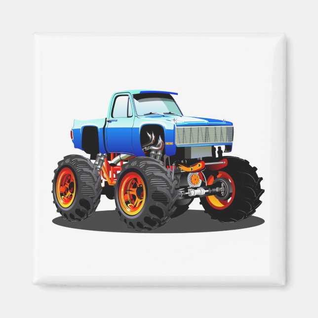 Cartoon monster truck magnet (Front)