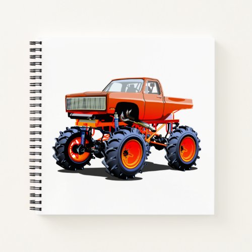 Cartoon monster truck notebook