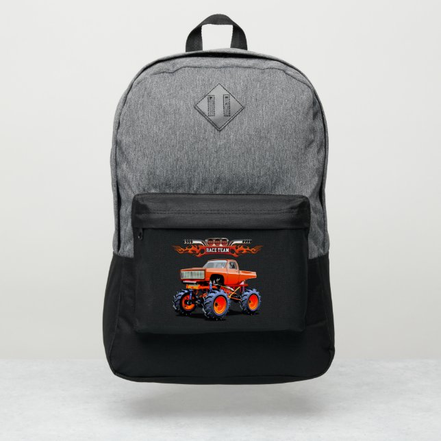 Cartoon monster truck port authority® backpack (Front)