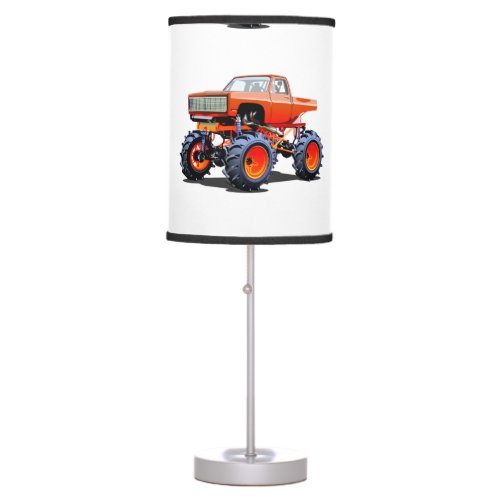 Cartoon monster truck table lamp