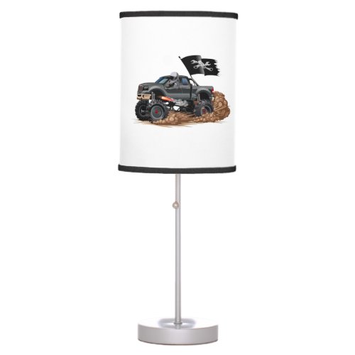 Cartoon monster truck table lamp