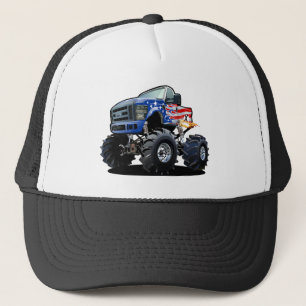 Cartoon monster truck trucker hat