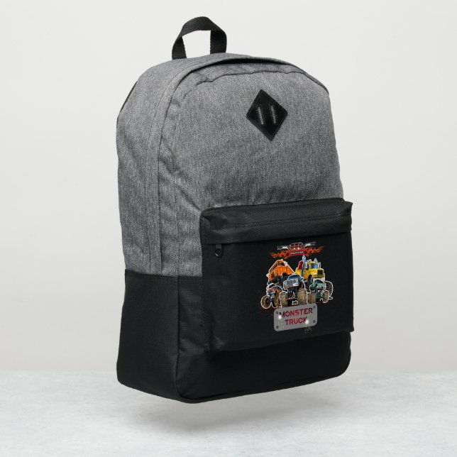 Cartoon monster trucks port authority® backpack (Left Corner)