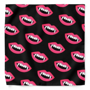Cartoon Monster Vampire Lips sharp Teeth Fangs Bandana