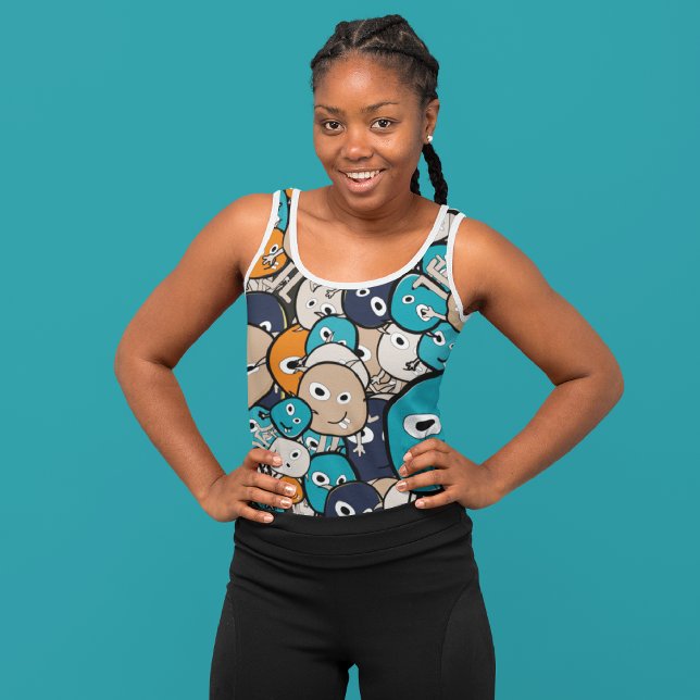 Cartoon Monsters Tank Top (Creator Uploaded)