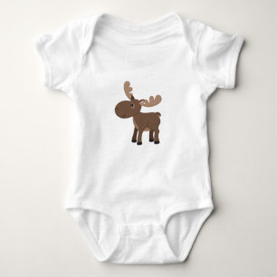 Cartoon Moose Baby Bodysuit