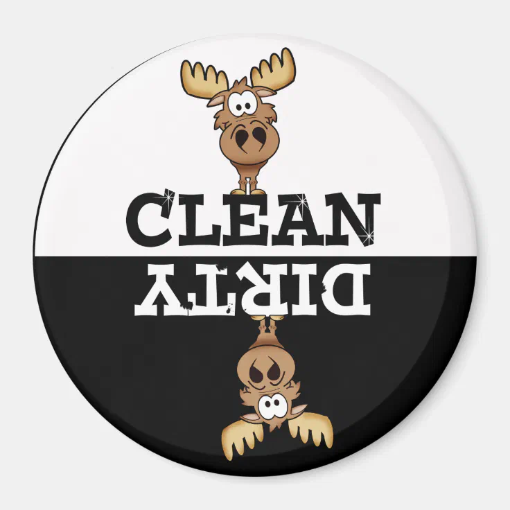 Cartoon Moose Dishwasher Zazzle