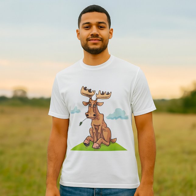 Cartoon Moose Mens T-Shirt (Creator Uploaded)