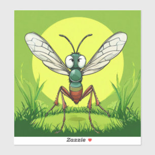🦟 Cartoon Mosquito Funny gift idea Sticker