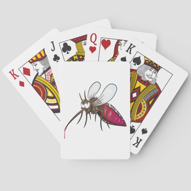 Cartoon Mosquito Poker Cards (Back)