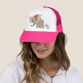 Cartoon Mother Elephant and Calf Hat (In Situ)