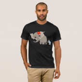 Cartoon Mother Elephant and Calf T-shirt (Front Full)