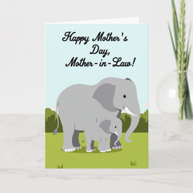 Cartoon Mothers Love Moment Card (Front)