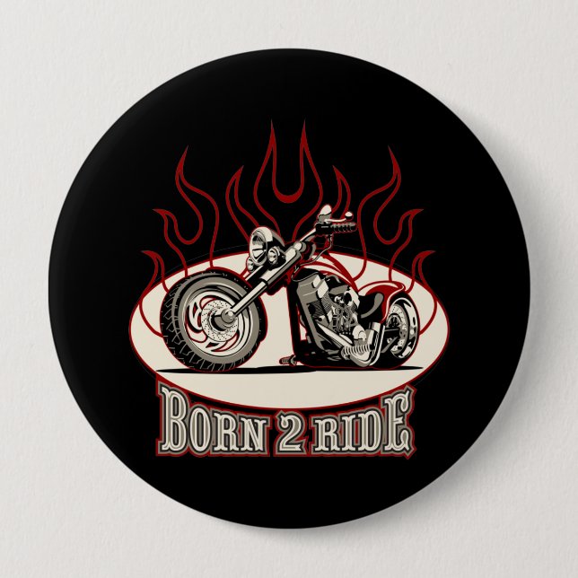 Cartoon motorbike button (Front)