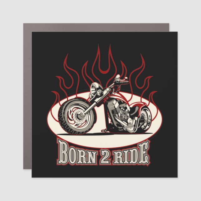 Cartoon motorbike car magnet (Front)