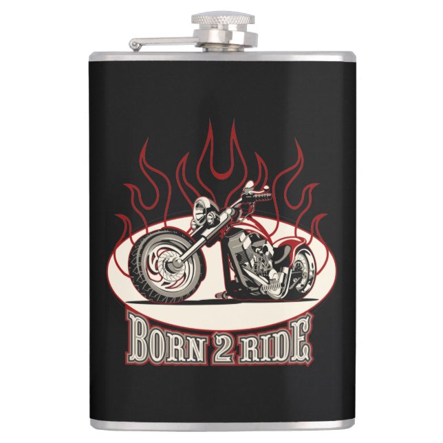 Cartoon motorbike flask (Front)