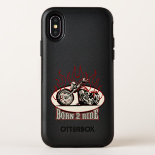 Cartoon motorbike OtterBox symmetry iPhone x case
