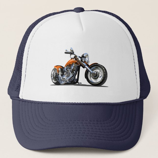 Cartoon motorbike trucker hat (Front)
