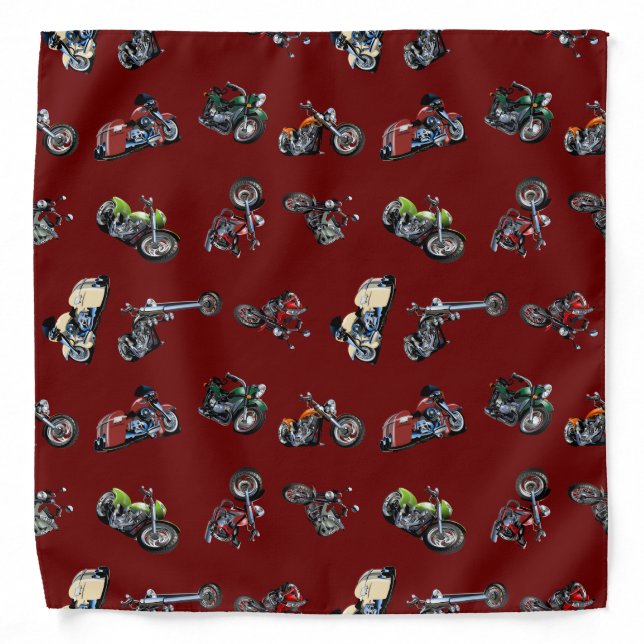 Cartoon motorbikes set bandana (Front)