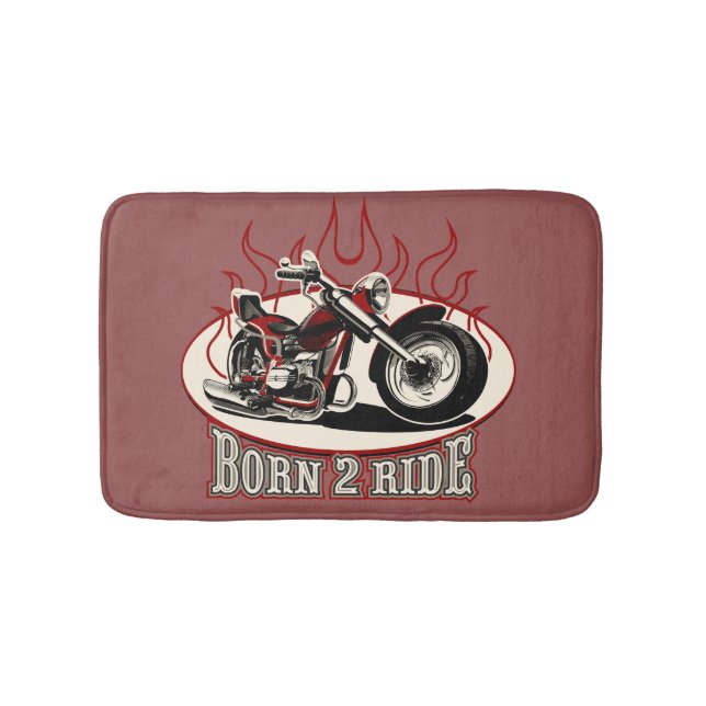 Cartoon motorcycle bath mat (Front)