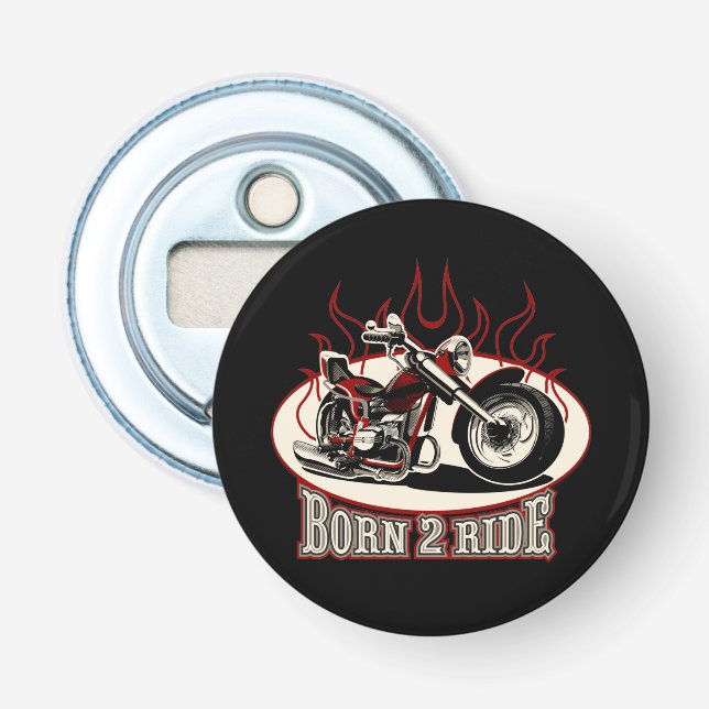 Cartoon motorcycle bottle opener (Front)