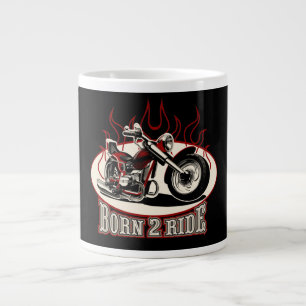 Cartoon motorcycle giant coffee mug