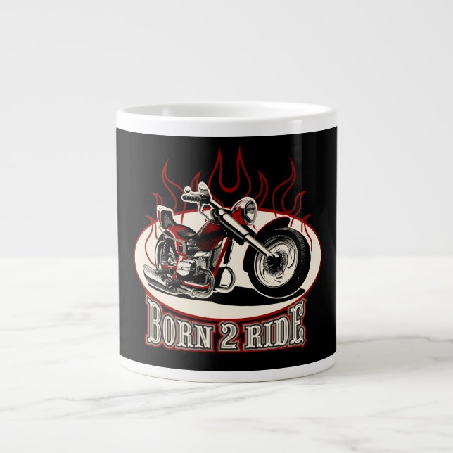 Cartoon motorcycle giant coffee mug (Front)