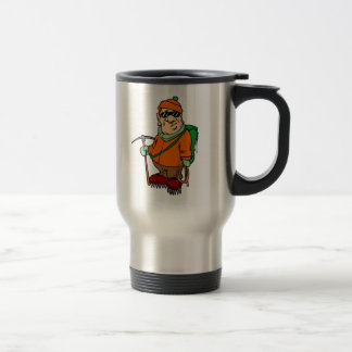 Cartoon Mountain Climber Travel Mug