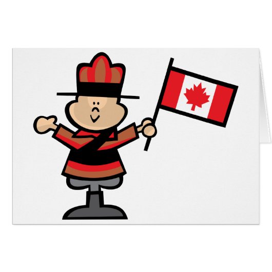 Cartoon Mountie Cards (Front Horizontal)