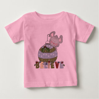 Cartoon Mouse Believe Christmas Cute Holidays Baby T-Shirt