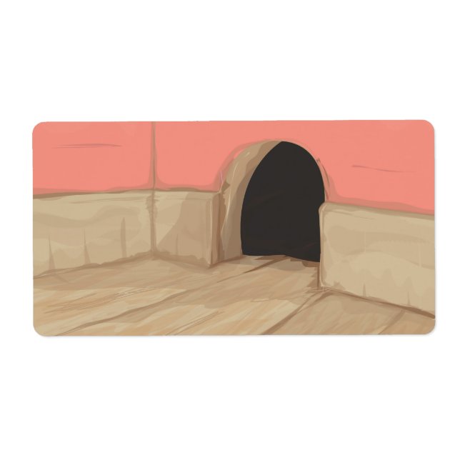 Cartoon mouse house label (Front)