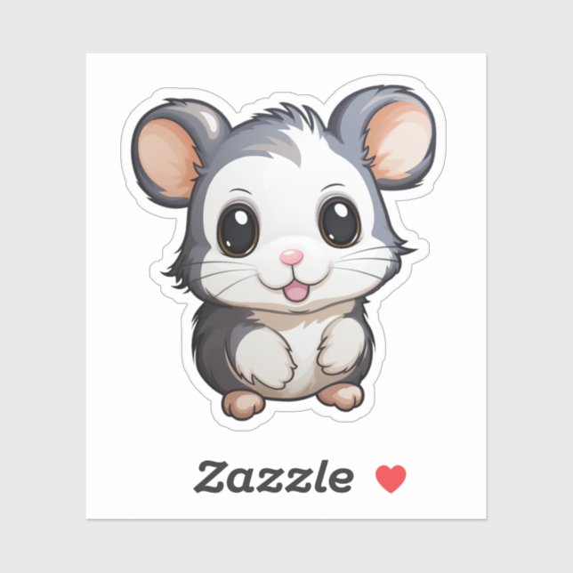 Cartoon mouse illustration sticker (Sheet)