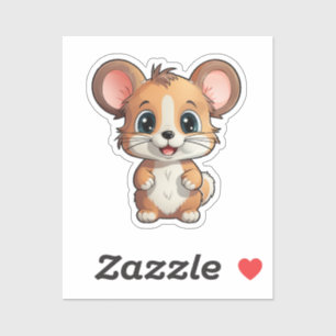 Cartoon mouse illustration sticker