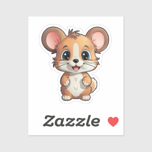 Cartoon mouse illustration sticker (Sheet)