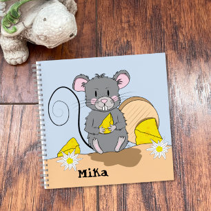 Cartoon Mouse Kid Handwriting -Art Notebook