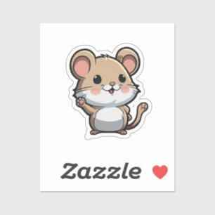 Cartoon mouse sticker