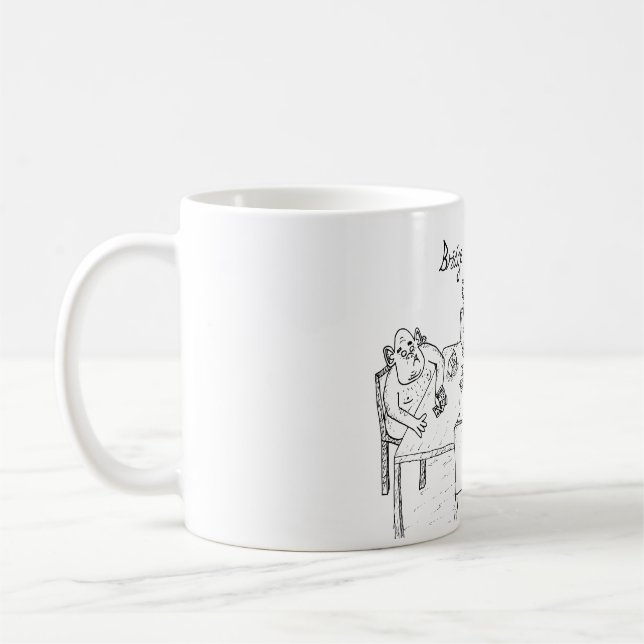 Cartoon mug - bridge trolls (Left)