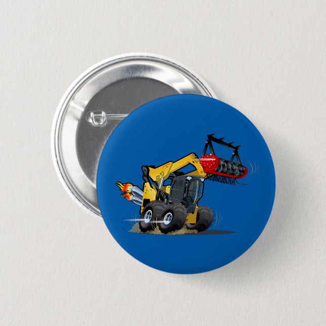 Cartoon mulcher button (Front & Back)