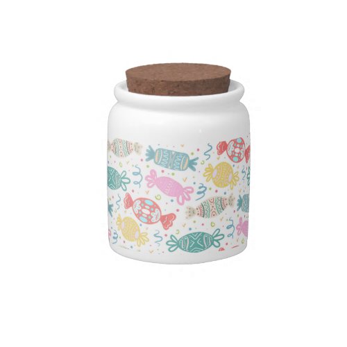 Cartoon multicolored festive candies   candy jar