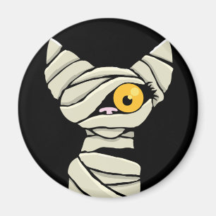 Cartoon Mummy Cat Halloween Novelty Magnet