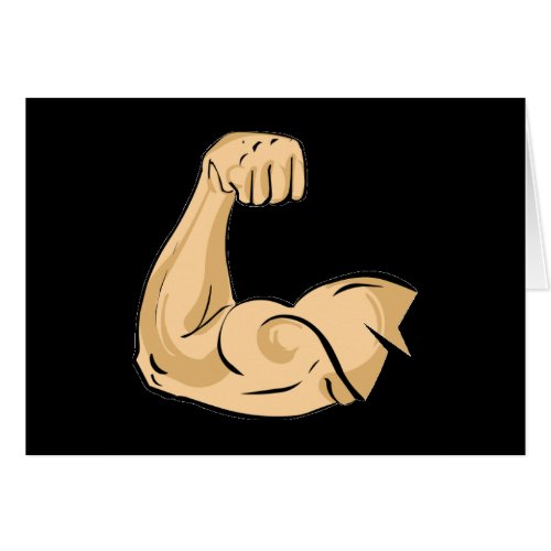 CARTOON MUSCLES MAN strong arm biceps athletic pow