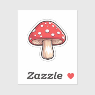 Cartoon mushroom sticker