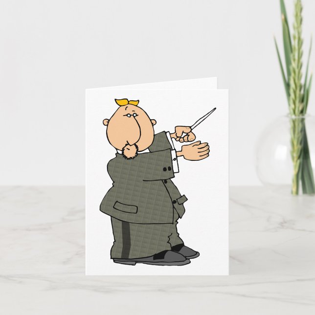 Cartoon Music Conductor with Baton Card (Creator Uploaded)