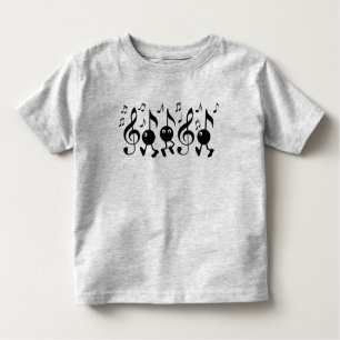 Cartoon Music Notes Toddler T-shirt