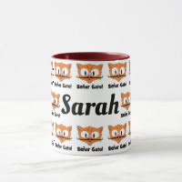 Cartoon Mustache Cat Pattern Personalized