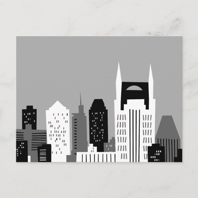 Cartoon Nashville Postcard (Front)