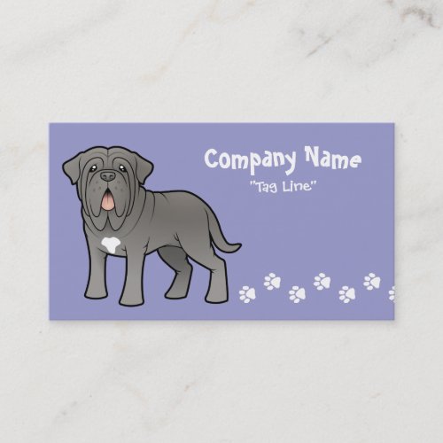 Cartoon Neapolitan Mastiff Business Card Templates